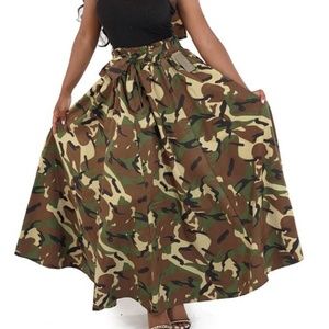 Camo Long Skirt